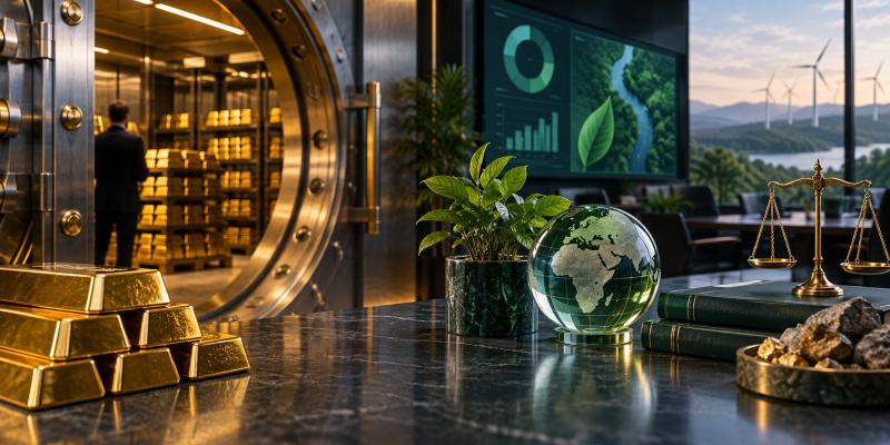إدارة احتياطيات الذهب المستدامة المتقدمة واستراتيجية الحوكمة البيئية والاجتماعية والمؤسسية