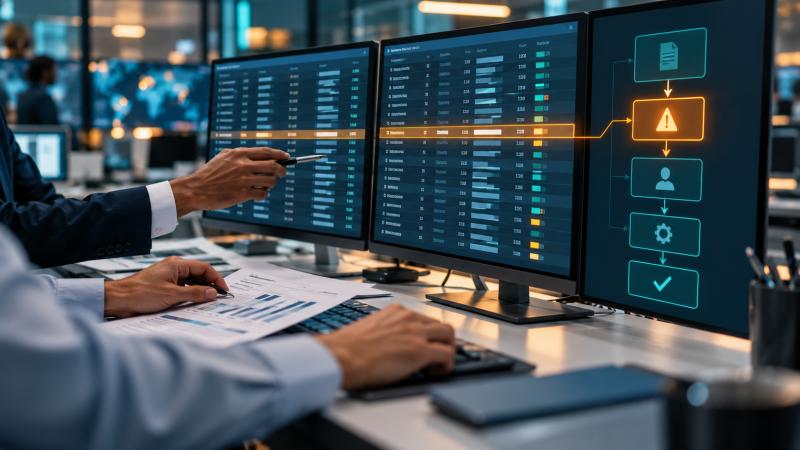 تدفقات إجراءات الشركات والتسويات وإدارة الاستثناءات