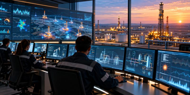 الحقول النفطية الرقمية ومراقبة العمليات في الوقت الفعلي بالاعتماد على الذكاء الاصطناعي
